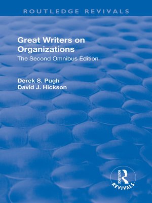 cover image of Great Writers on Organizations